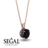 Black Diamond Necklace With Hidden Halo - Adaline No. 68 image 2