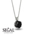 Black Diamond Necklace With Hidden Halo - Adaline No. 39 image 2