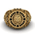 Black Diamond Royal Lion Men Signet Ring - Terry No. 7