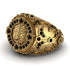 Black Diamond Royal Lion Men Signet Ring - Terry No. 7