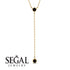 Black Diamond Tie Necklace - Alma No. 7