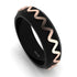 Black Ring with Golden Waves - Timothy No. 2
