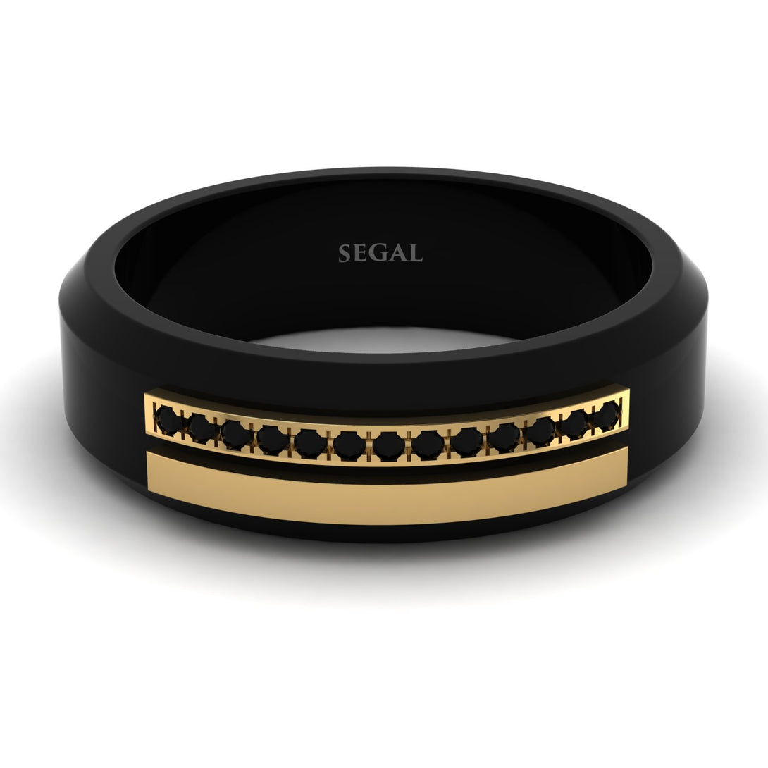 Black Titanium Black Diamond Ring - George No. 7