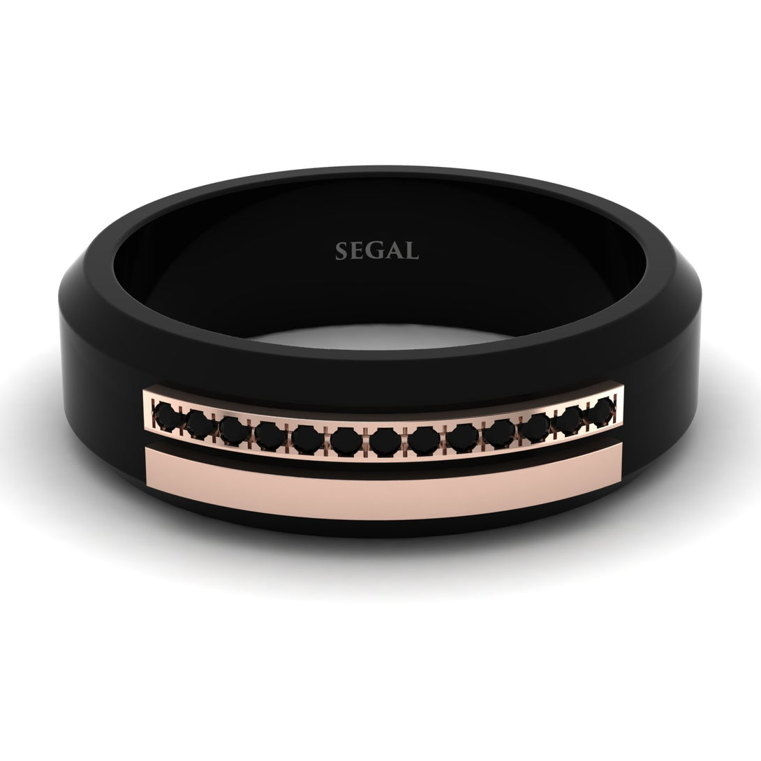 Black Titanium Black Diamond Ring - George No. 8