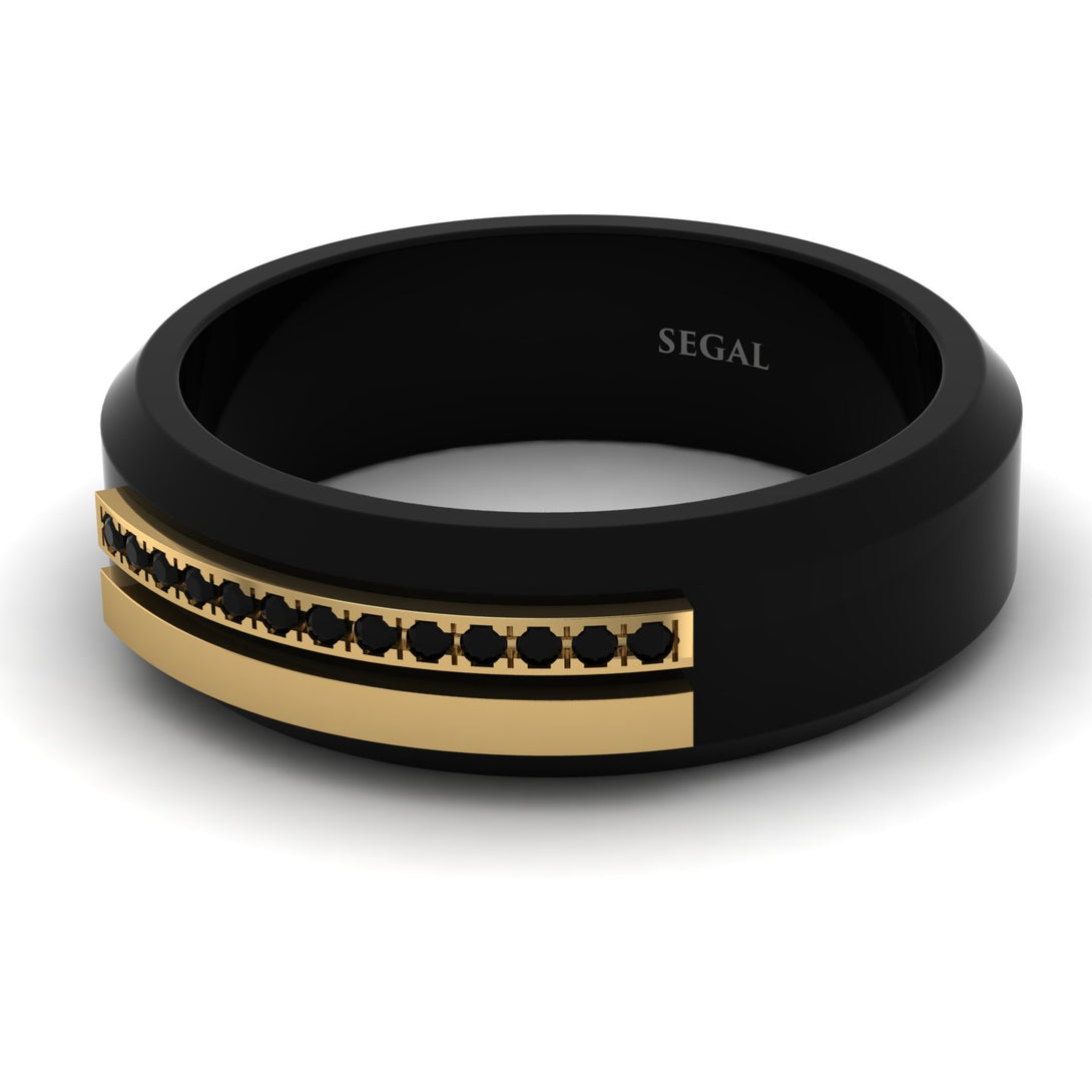 Black Titanium Black Diamond Ring - George No. 7