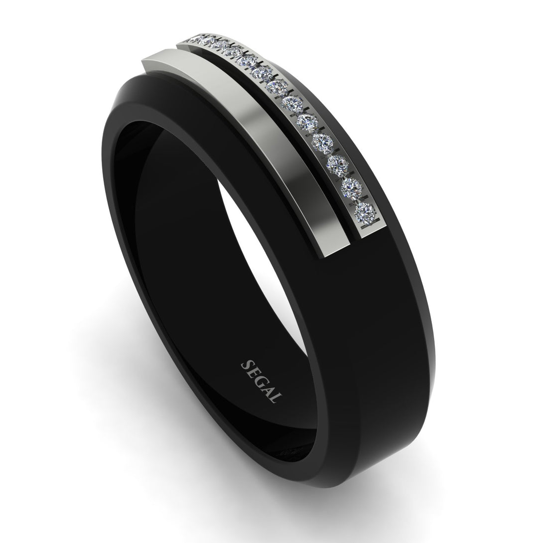 Black Titanium Diamond Ring - George No. 3