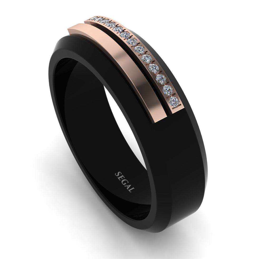 Black Titanium Diamond Ring - George No. 2