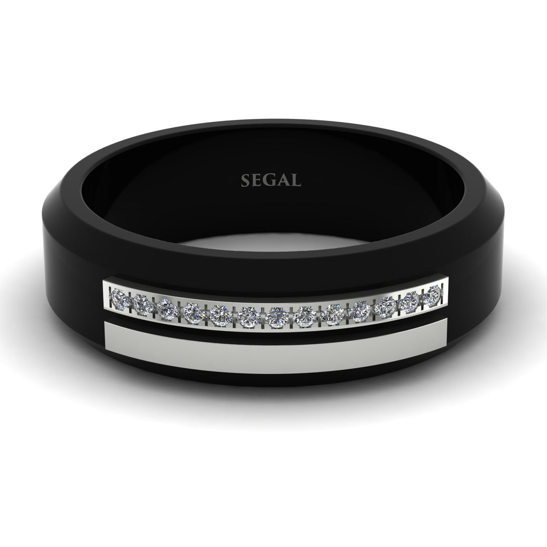 Black Titanium Diamond Ring - George No. 3