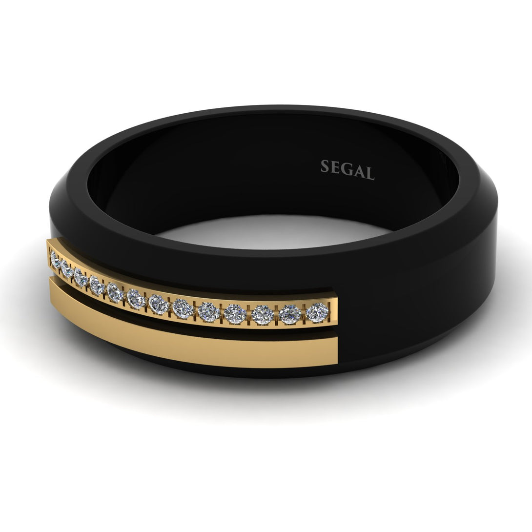Black Titanium Diamond Ring - George No. 1