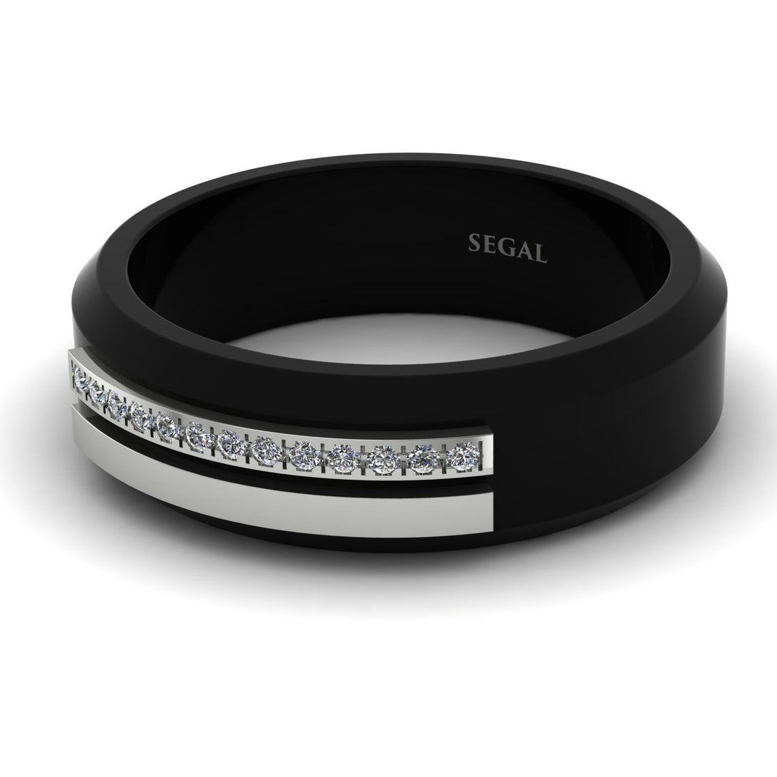 Black Titanium Diamond Ring - George No. 3
