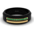 Black Titanium Emerald Ring - George No. 4