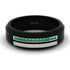 Black Titanium Emerald Ring - George No. 6