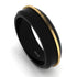 Black Titanium Gold Wedding Ring - Paul No. 1