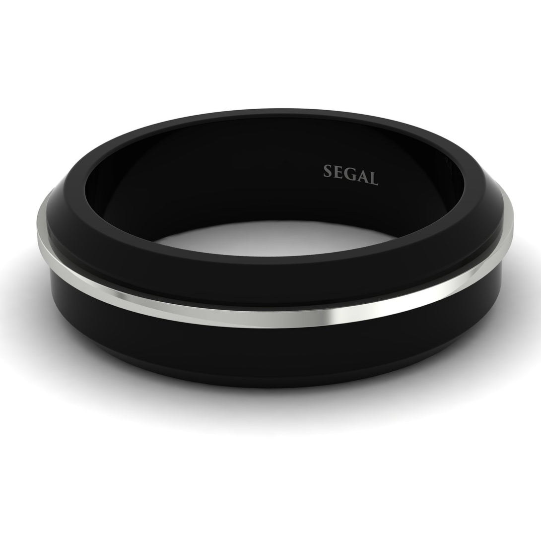 Black Titanium Gold Wedding Ring - Paul No. 3