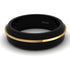 Black Titanium Gold Wedding Ring - Paul No. 1