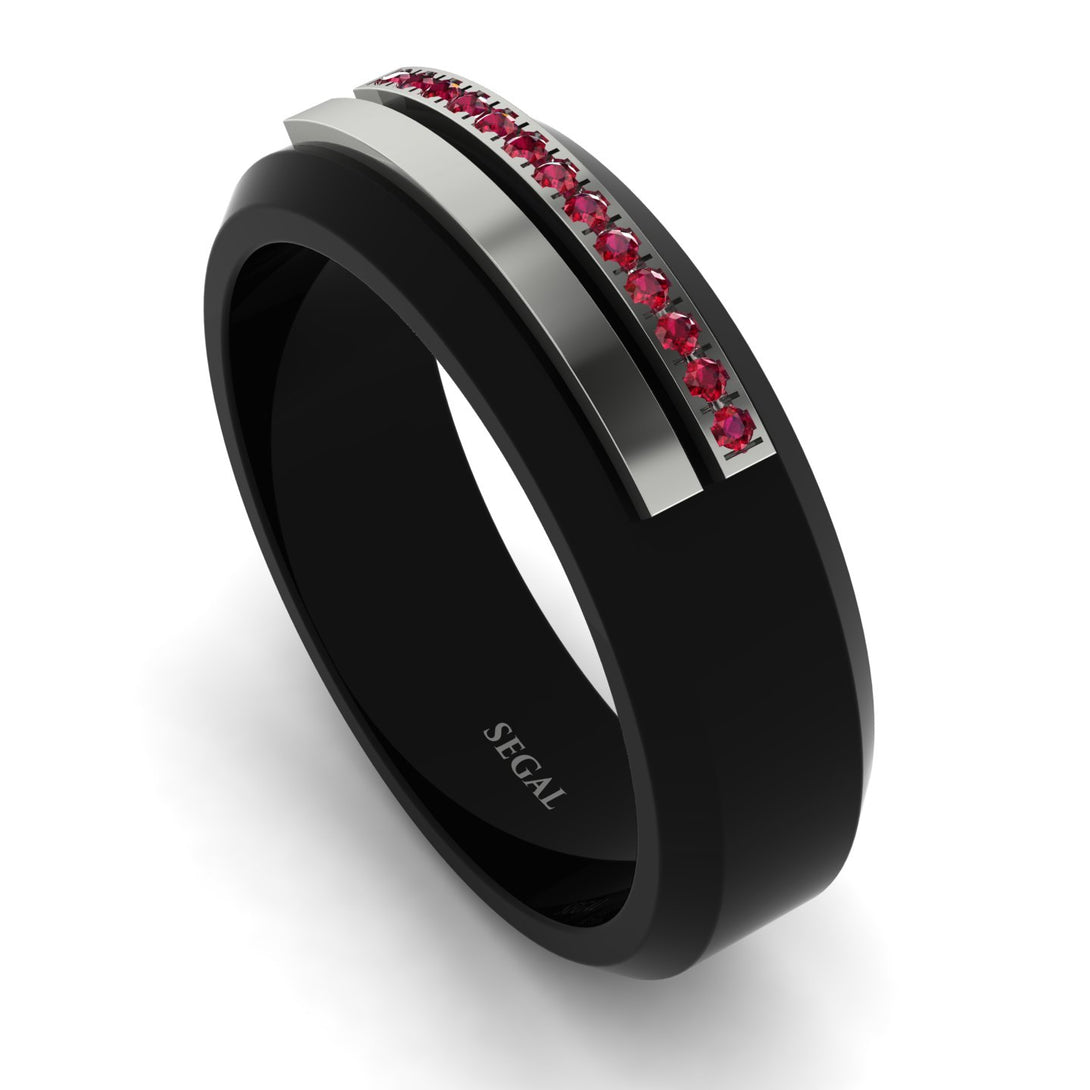 Black Titanium Ruby Ring - George No. 12