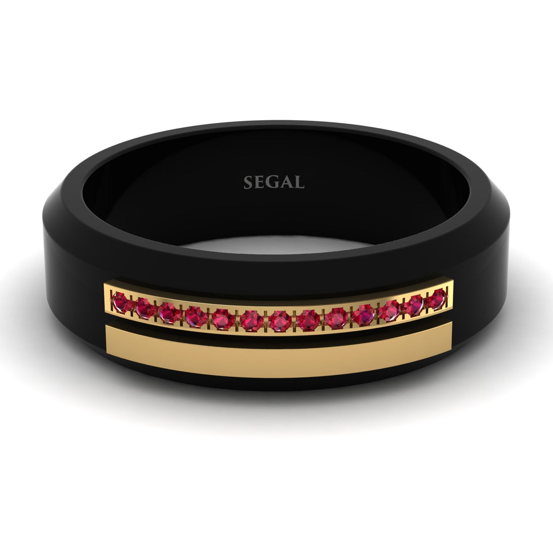 Black Titanium Ruby Ring - George No. 10