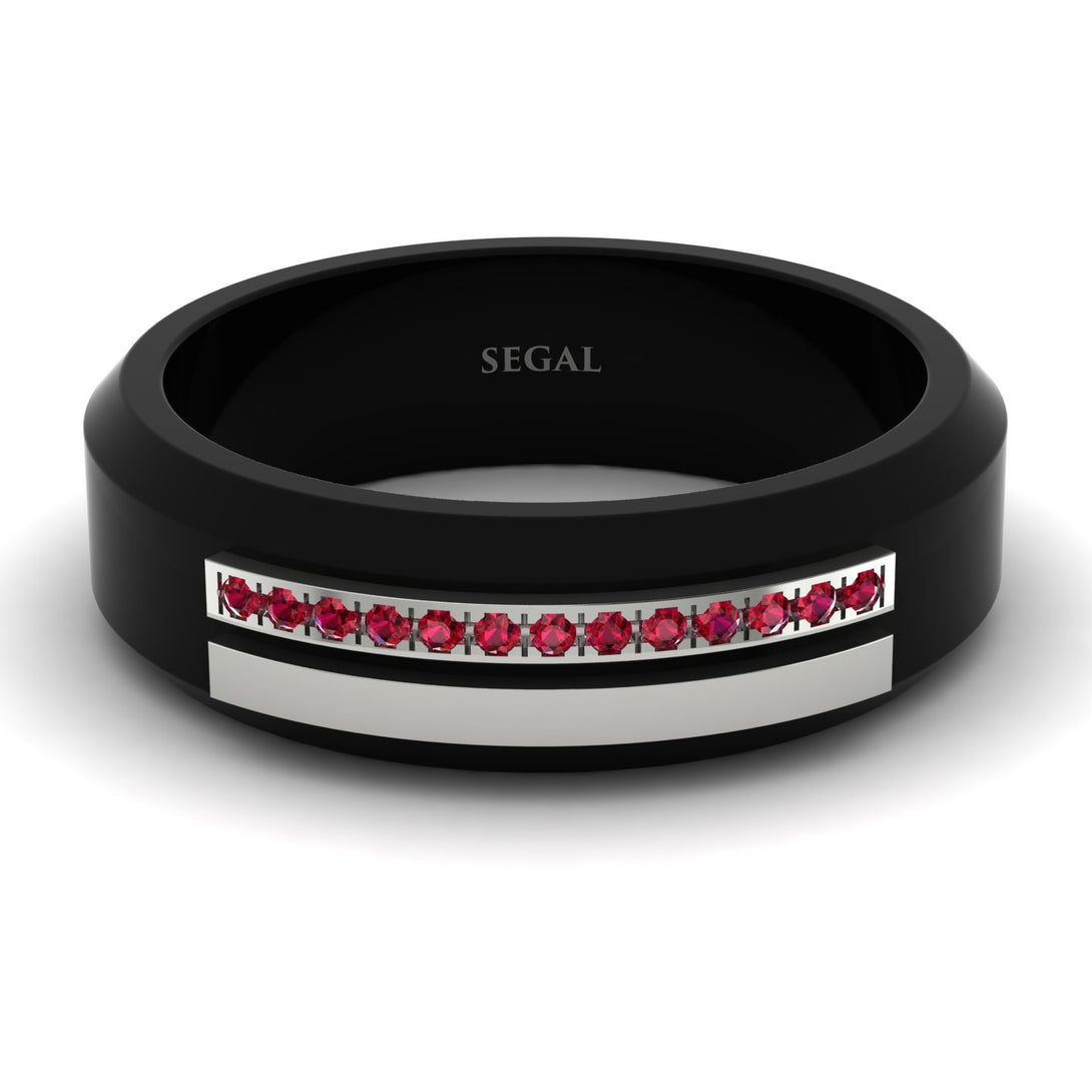 Black Titanium Ruby Ring - George No. 12