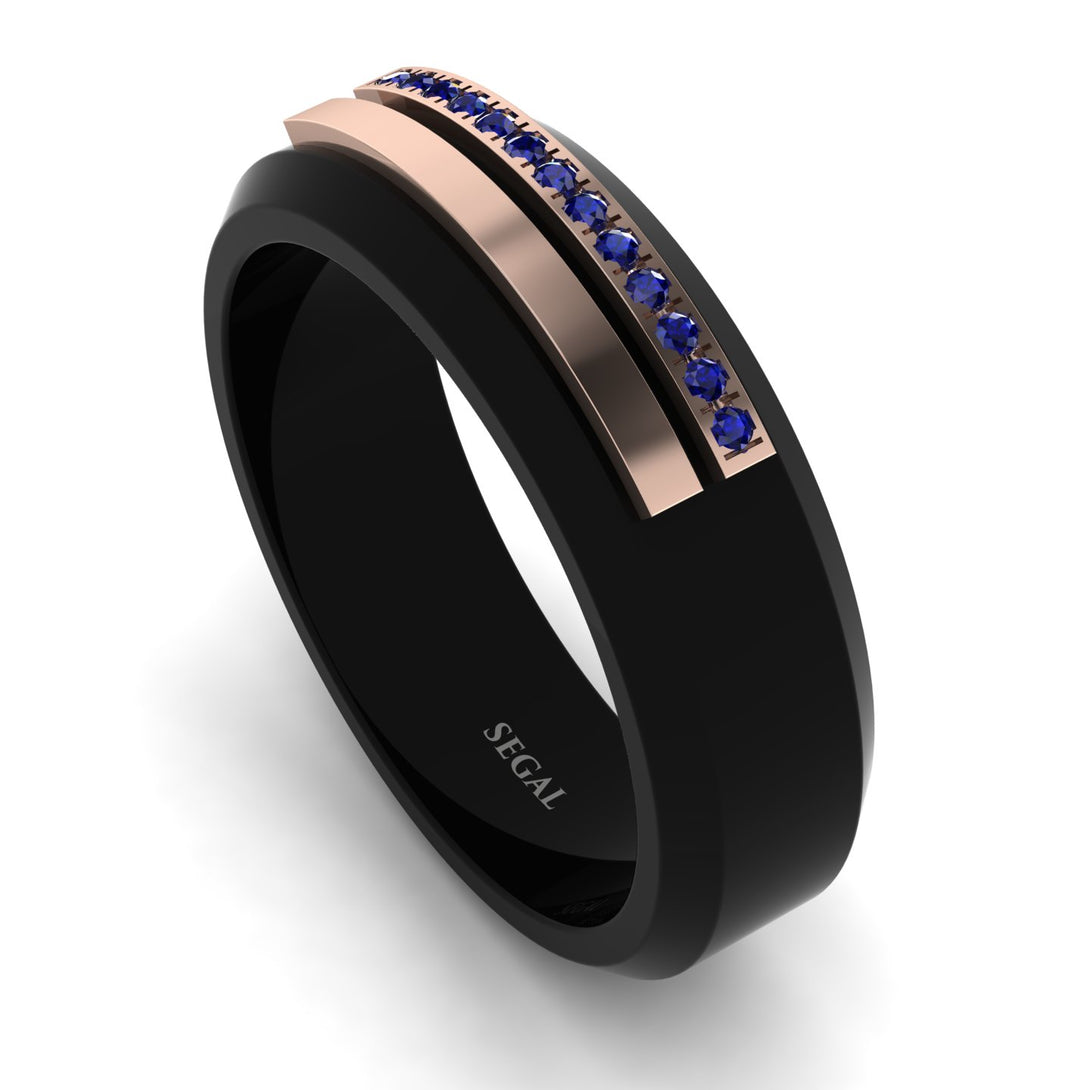 Black Titanium Sapphire Ring - George No. 14