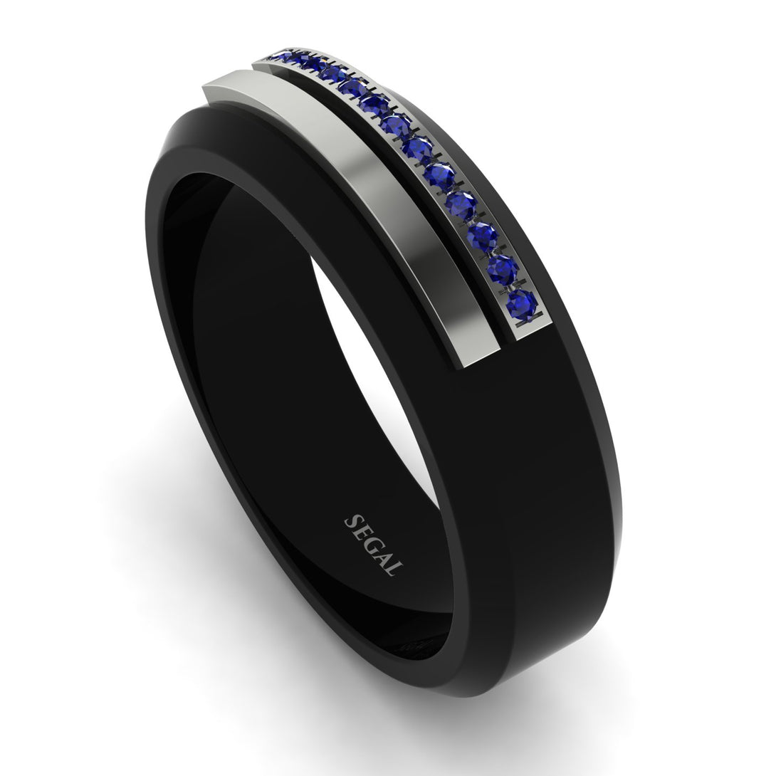 Black Titanium Sapphire Ring - George No. 15