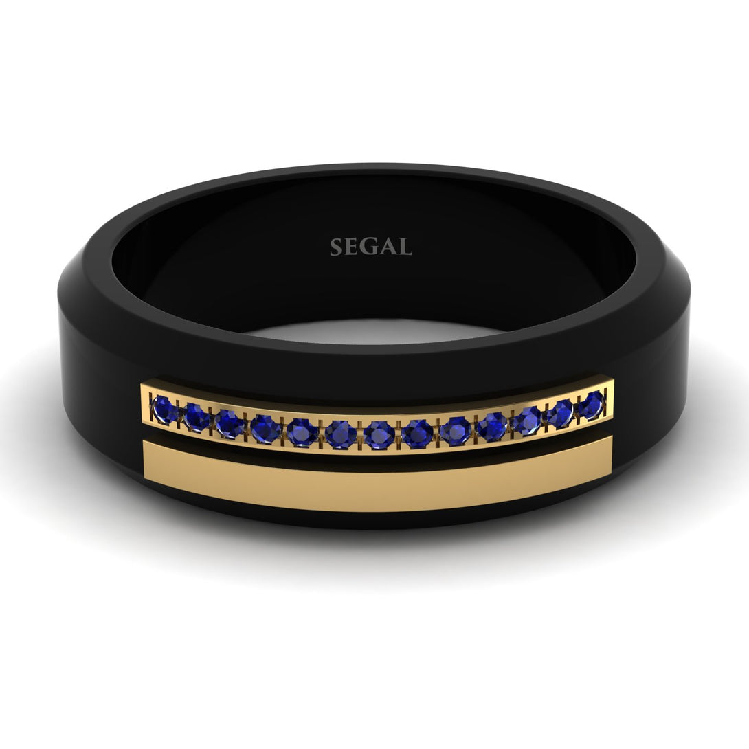 Black Titanium Sapphire Ring - George No. 13