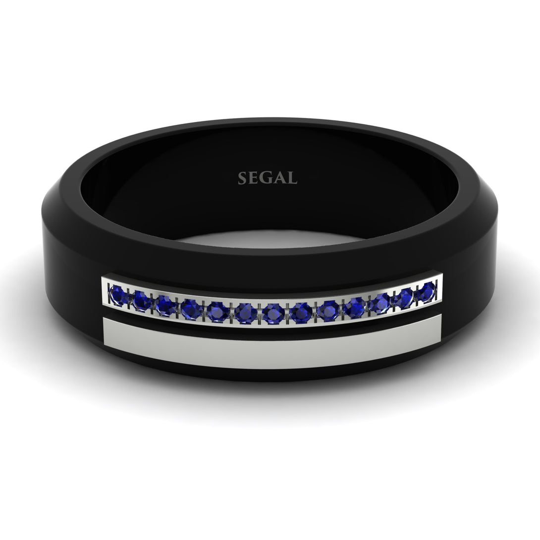 Black Titanium Sapphire Ring - George No. 15