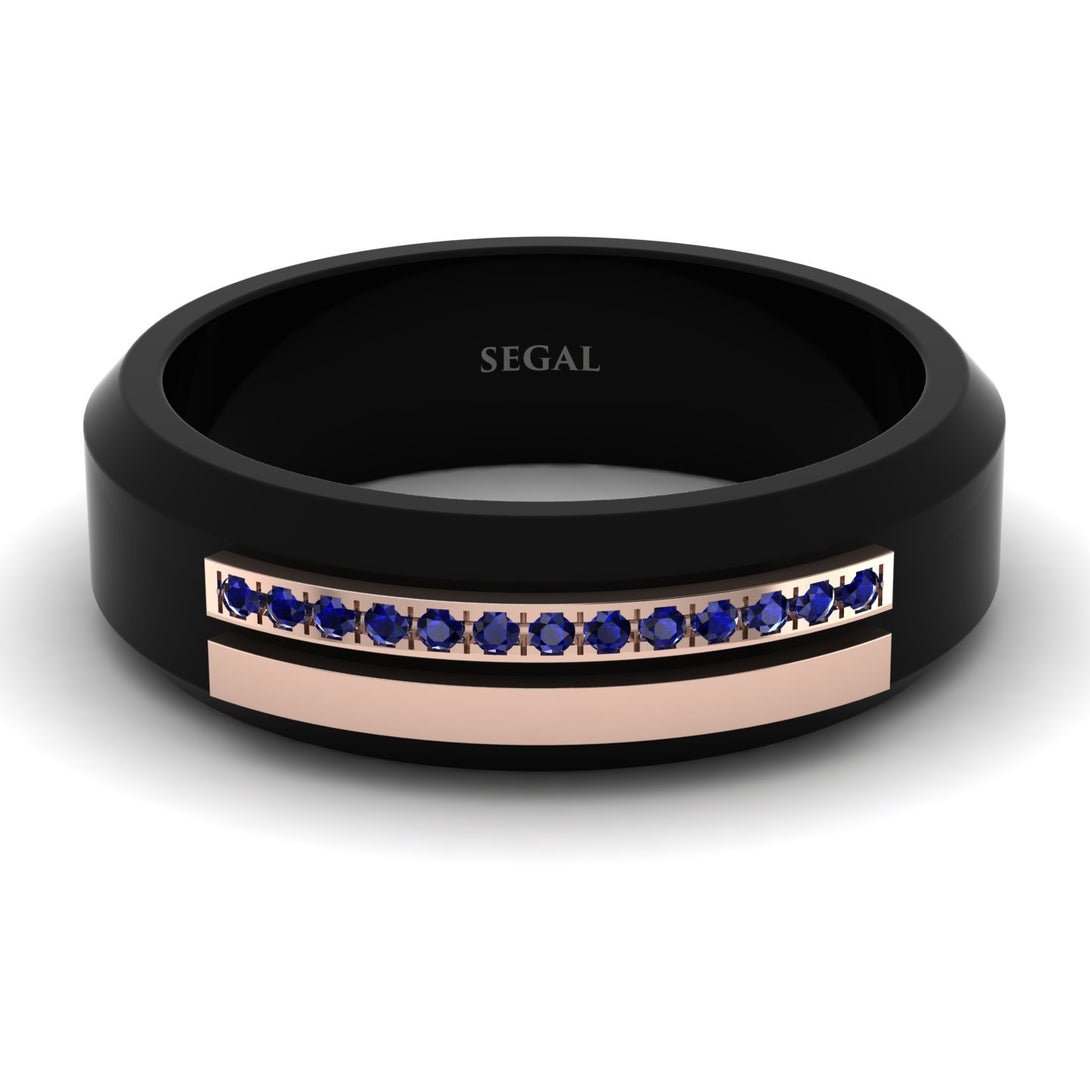 Black Titanium Sapphire Ring - George No. 14