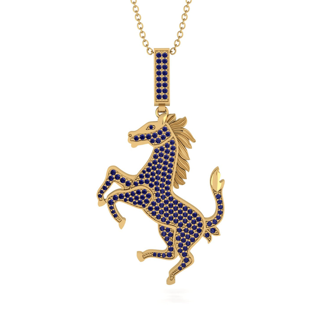 Sapphire Horse Necklace - Douglas No. 13