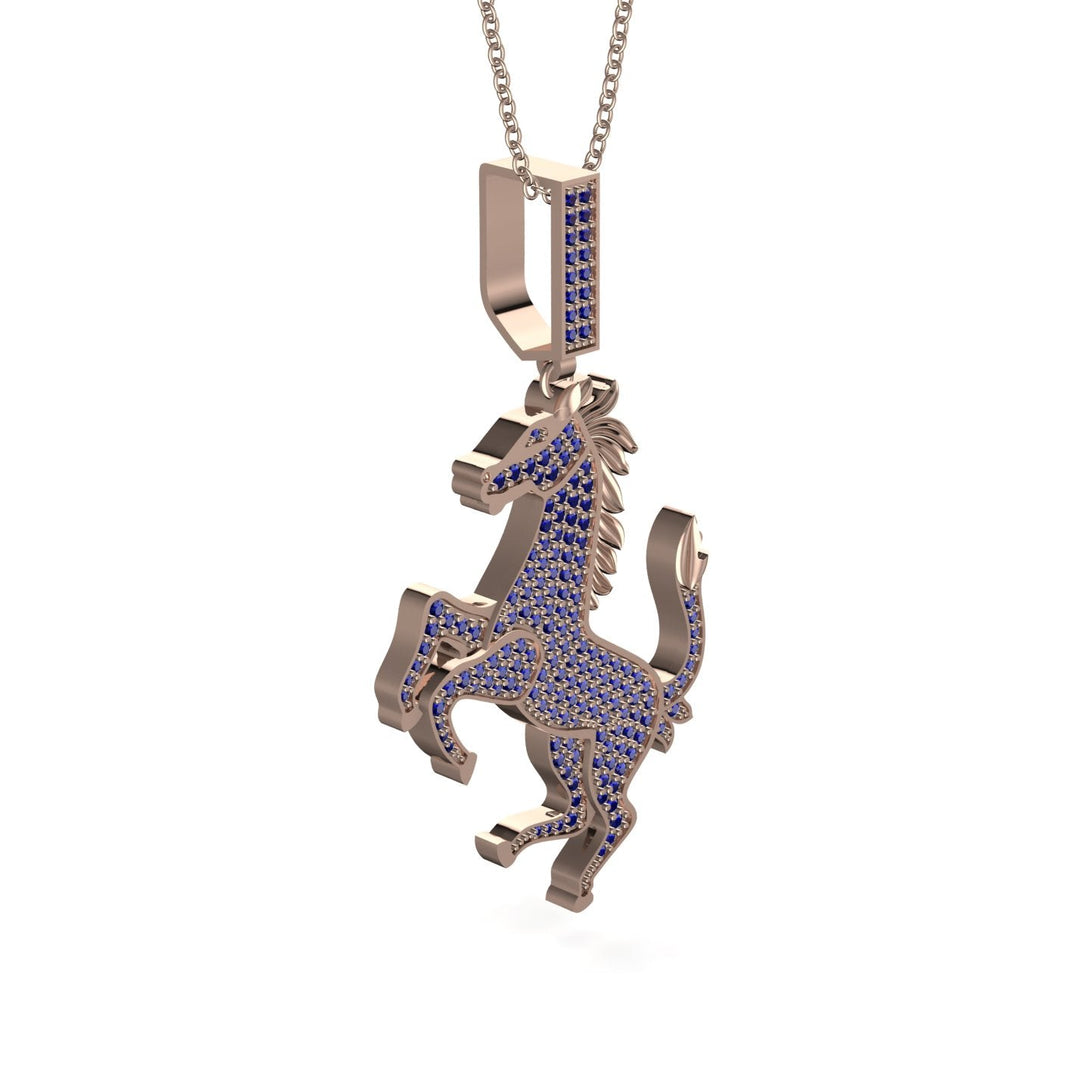 Sapphire Horse Necklace - Douglas No. 14
