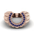 Sapphire Men Horseshoe Luck Ring - Gerald No. 14
