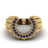 Sapphire Men Horseshoe Luck Ring - Gerald No. 13