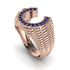 Sapphire Men Horseshoe Luck Ring - Gerald No. 14 image 2