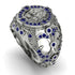 Sapphire Royal Lion Men Signet Ring - Terry No. 15