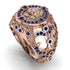 Sapphire Royal Lion Men Signet Ring - Terry No. 14 image 7