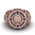 Sapphire Royal Lion Men Signet Ring - Terry No. 14