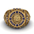 Sapphire Royal Lion Men Signet Ring - Terry No. 13 image 8