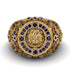 Sapphire Royal Lion Men Signet Ring - Terry No. 13