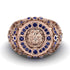 Ralph's Sapphire Royal Lion Men Signet Ring - Terry No. 14