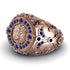 Sapphire Royal Lion Men Signet Ring - Terry No. 14 image 9