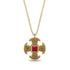 Celtic Cross Ruby Necklace - Thomas No. 10