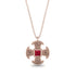 Celtic Cross Ruby Necklace - Thomas No. 11