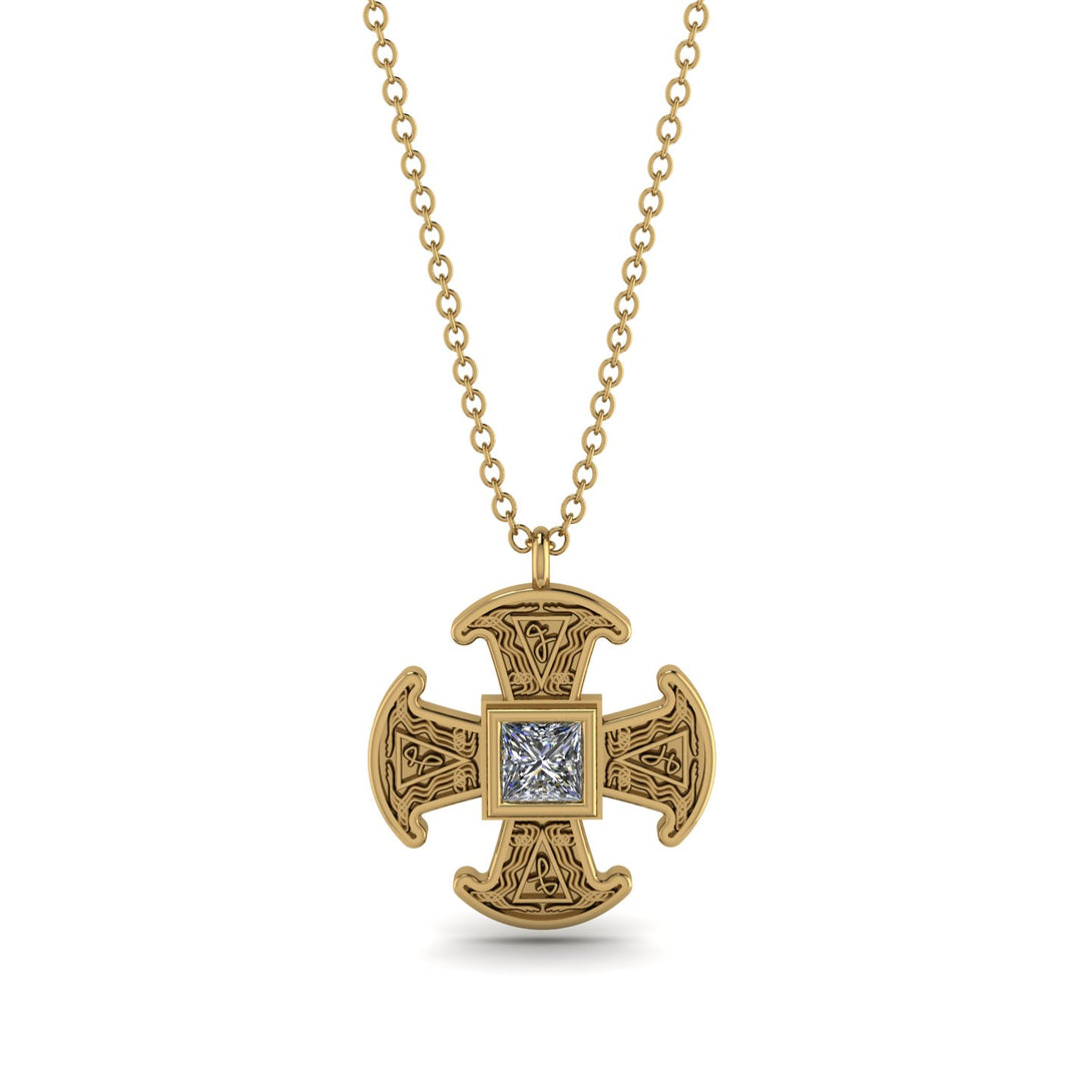 Celtic Cross Diamond Necklace - Thomas No. 1