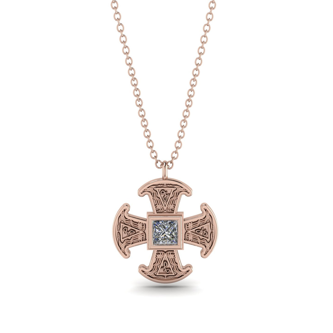 Celtic Cross Diamond Necklace - Thomas No. 2