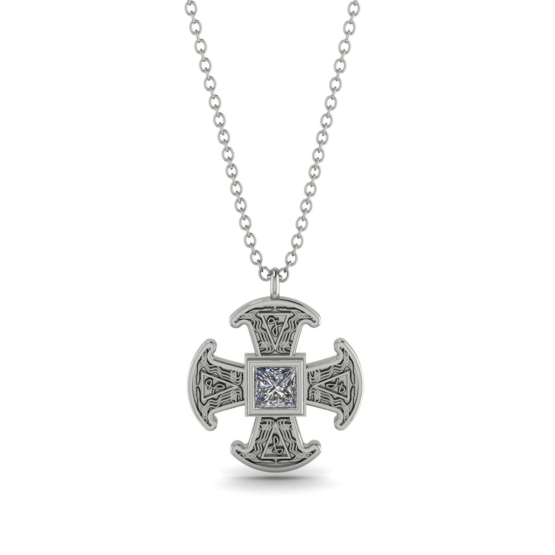 Celtic Cross Diamond Necklace - Thomas No. 3