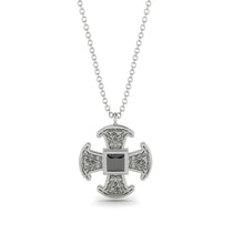 Celtic Cross Black Diamond Necklace - Thomas No. 9 image 1