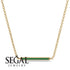 Channel Micro Pave Emerald Necklace - Nyla No. 4 image 4