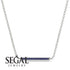 Channel Micro Pave Sapphire Necklace - Nyla No. 15