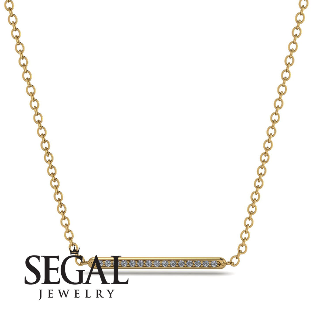 Channel Micro Pave Diamond Necklace - Nyla No. 1