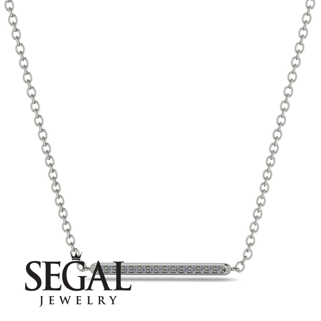 Channel Micro Pave Diamond Necklace - Nyla No. 3