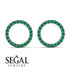Circle Stud Emerald Earring - Lucille No. 6